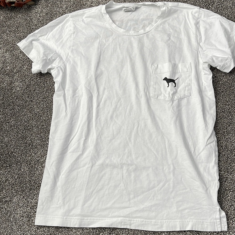 White PINK Nation tee